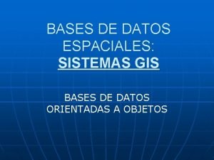 Datos sig Datos sig