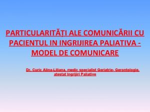 Comunicarea cu familia pacientului