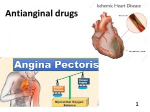 Antianginal drugs 1 Angina pectoris is characterized by