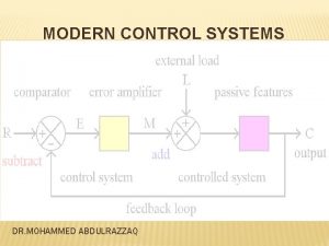 Modern control engineering Modern control engineering
