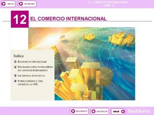 INICIO EL COMERCIO INTERNACIONAL TEMA 12 INTERNET 12