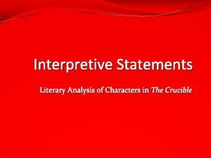 Interpretive statement examples