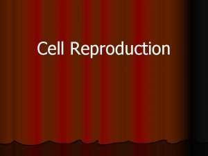 Cell Reproduction Asexual reproduction the cells reproduce on