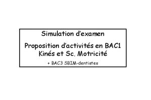 Simulation bac 2021