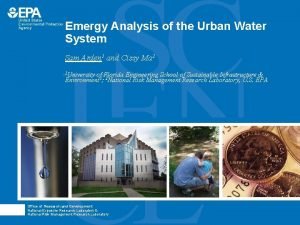 Emergy Analysis of the Urban Water System Sam