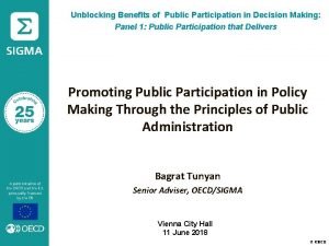 Unblocking Benefits of Public Participation in Decision Making