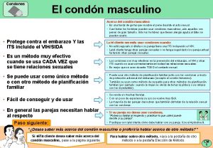 Condones El condn masculino Acerca del condn masculino