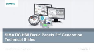 SIMATIC HMI Basic Panels 2 nd Generation Technical