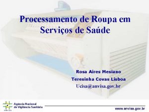Processamento de Roupa em Servios de Sade Rosa