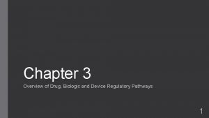 Chapter 3 Overview of Drug Biologic and Device