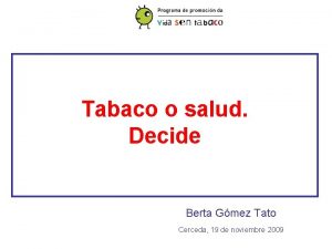 Componentes del tabaco