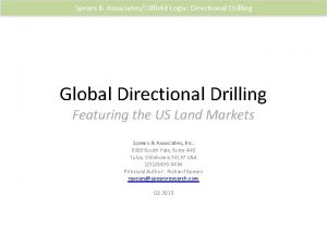Spears AssociatesOilfield Logix Directional Drilling Global Directional Drilling Spears AssociatesOilfield Logix Directional Drilling Global Directional Drilling