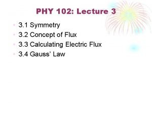 PHY 102 Lecture 3 3 1 Symmetry 3