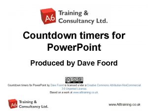 Countdown timers for Power Point Produced by Dave