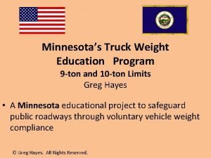 Minnesotas Truck Weight Education Program 9 ton and