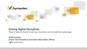 Driving Digital Disruption What it takes to foster