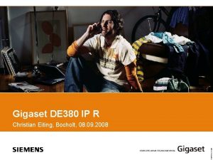 Gigaset DE 380 IP R Siemens May 2006