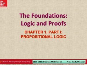The Foundations Logic and Proofs EECS 1019 Discrete