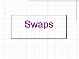 Swaps Concepto de Swap Un swap es un Swaps Concepto de Swap Un swap es un