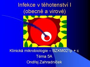 Infekce v thotenstv I obecn a virov Klinick