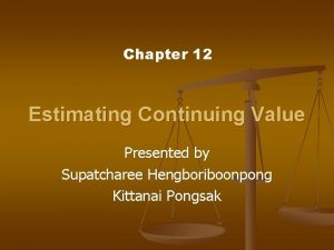 Continuing value formula