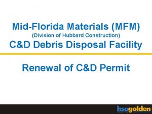 MidFlorida Materials MFM Division of Hubbard Construction CD