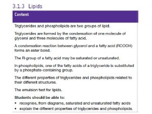 Introduction to lipids Lipids are a diverse group