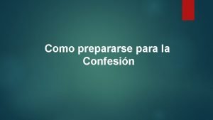 Rezo de confesion