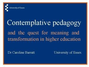 Contemplative pedagogy