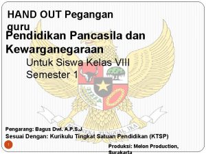 HAND OUT Pegangan guru Pendidikan Pancasila dan Kewarganegaraan