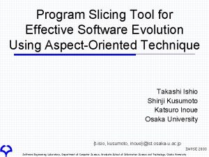 Program slicing tool