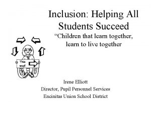 Inclusion Helping All Students Succeed Children that learn