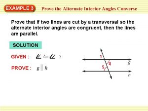 Alternate interior angles converse example