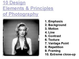 Elements and principles in photography