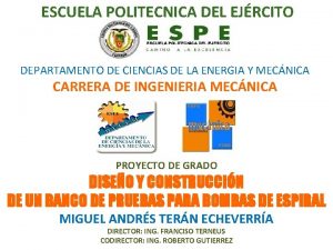 ESCUELA POLITECNICA DEL EJRCITO DEPARTAMENTO DE CIENCIAS DE