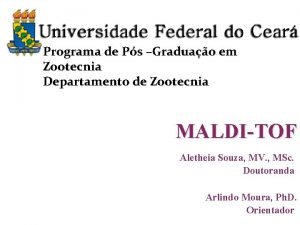 Programa de Ps Graduao em Zootecnia Departamento de