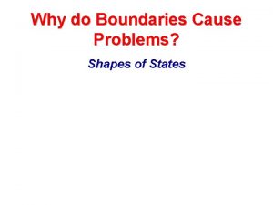Why do boundaries between states cause problems