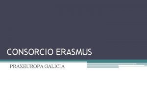 CONSORCIO ERASMUS PRAXEUROPA GALICIA Cadro Resumo de documentos