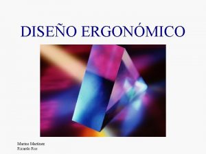 DISEO ERGONMICO Marino Martnez Ricardo Ros DEPORTE ERGONOMA