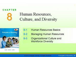 Chapter 8 human resources culture and diversity