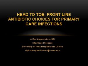 Uihc antibiogram