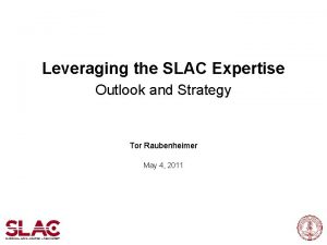 Leveraging the SLAC Expertise Outlook and Strategy Tor