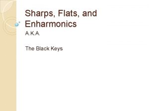 Sharps Flats and Enharmonics A K A The