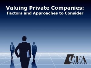 Valuing private businesses