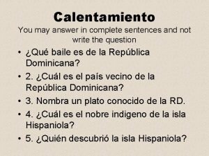 Complete sentences examples