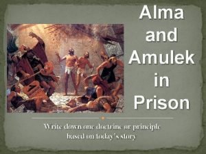 Alma and amulek in prison