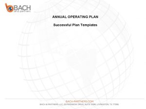 Annual operating plan template ppt