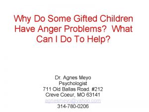 Gifted child anger problems