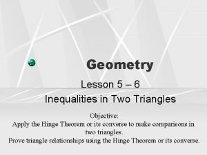 5-5 inequalities in two triangles