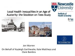 Local Health Inequalities in an Age of Austerity